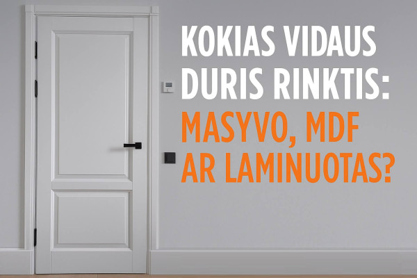 Kokias vidaus duris rinktis: medžio masyvo, MDF ar laminuotas?