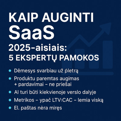 5 pagrindinės pamokos, kurios padeda SaaS augti